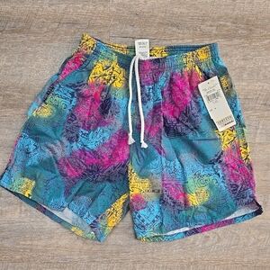 Vintage Jantzen Colorful Abstract Swim Trunks